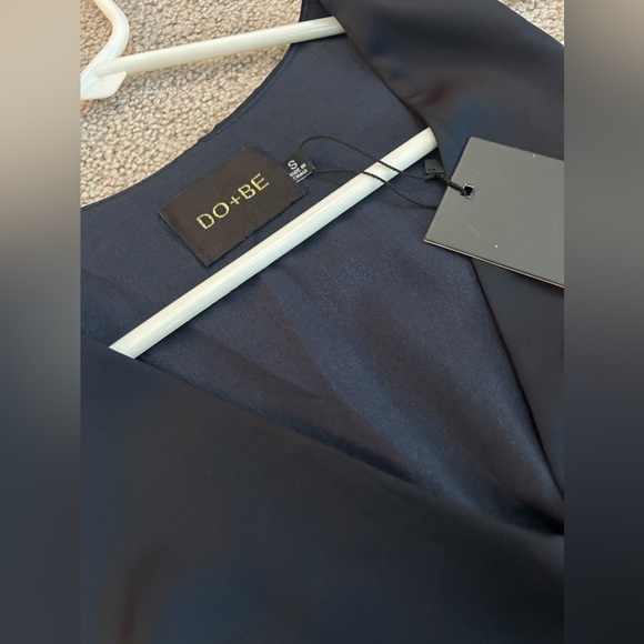 Navy Blue, Satin DO+BE Dress - Picture 3 of 3